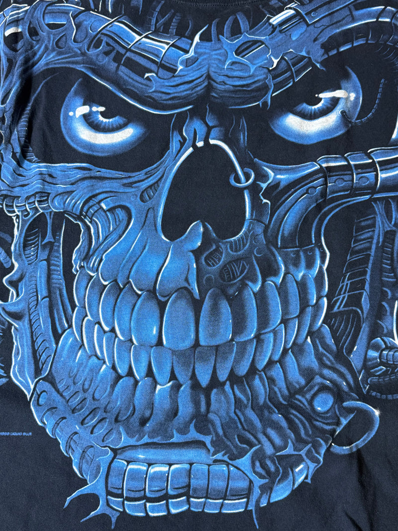 1998 Liquid Blue Terminator Skull Tee