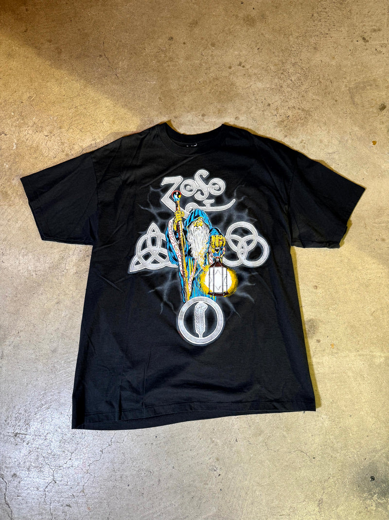 80s Led Zeppelin Zoso Wizard Tee-XL