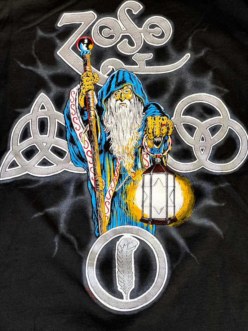 80s Led Zeppelin Zoso Wizard Tee-XL