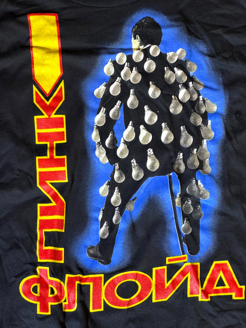 89 Rare Pink Floyd Russian Tour Tee-L