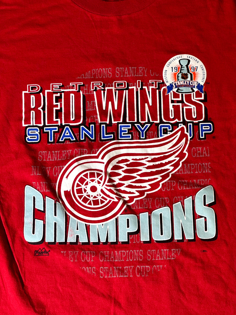 97 Detroit Red Wings Stanley Cup Tee-M