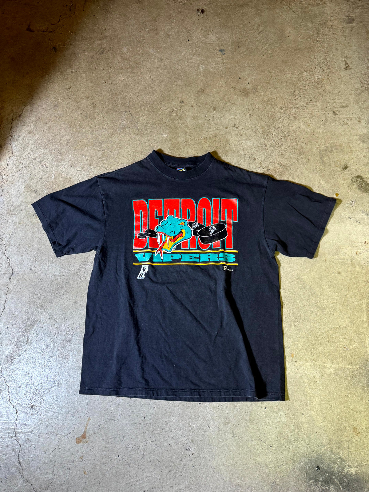 90s Detroit Viper Hockey Tee-XL