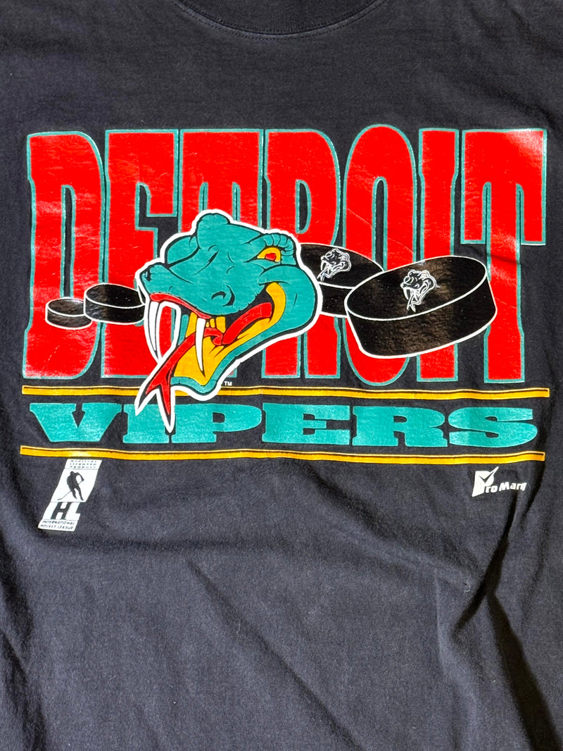 90s Detroit Viper Hockey Tee-XL