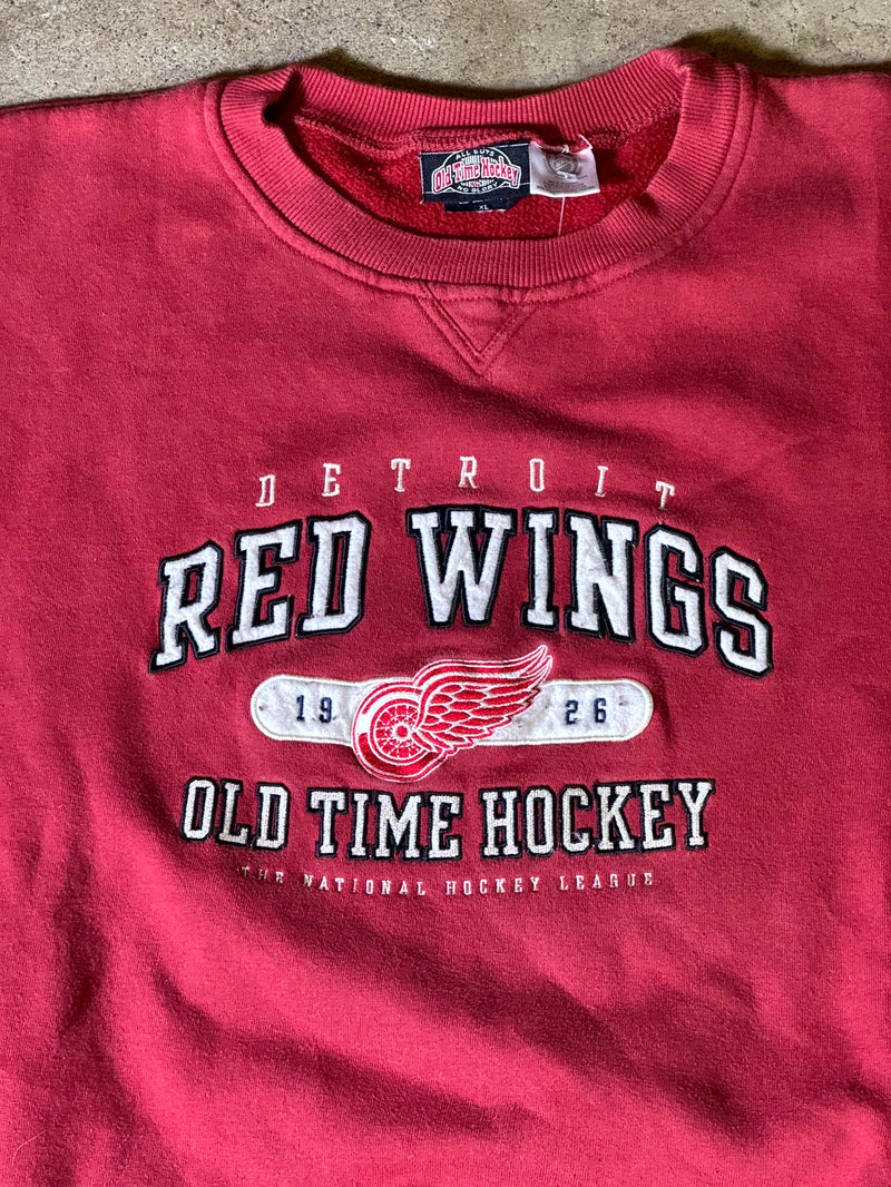 Detroit Red wings Old Time Hockey Crew-XL