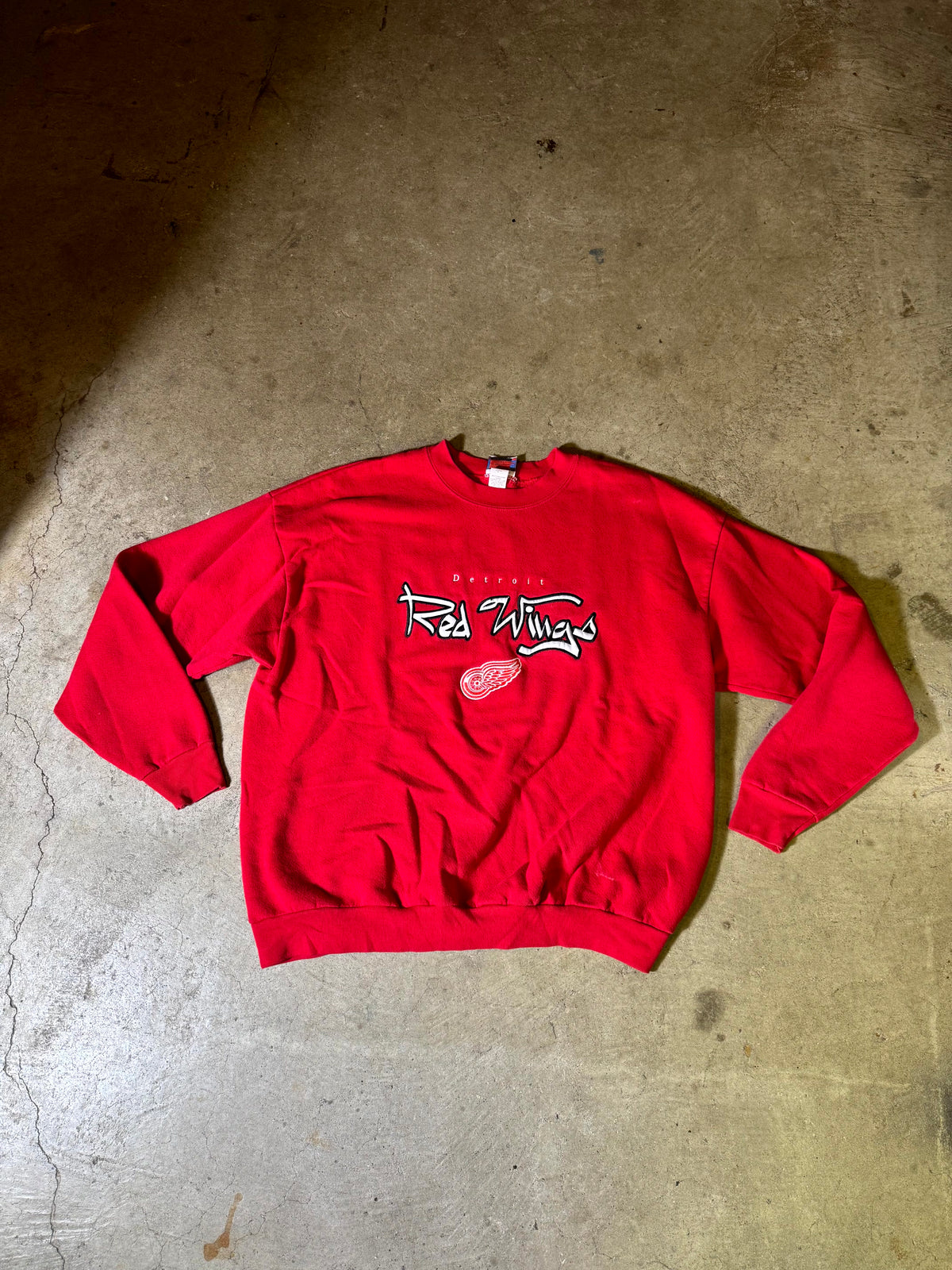 90s Stitched Detroit Red Wings Crewneck-XL