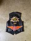 80s Harley Davidson Leather Vest-L