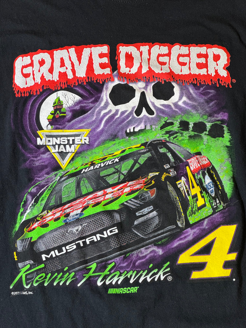 NASCAR Grave Digger Kevin Harvick Tee-XL