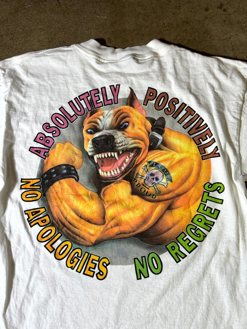 90s Authentic Muscle Design Bodybuilding Tee-L