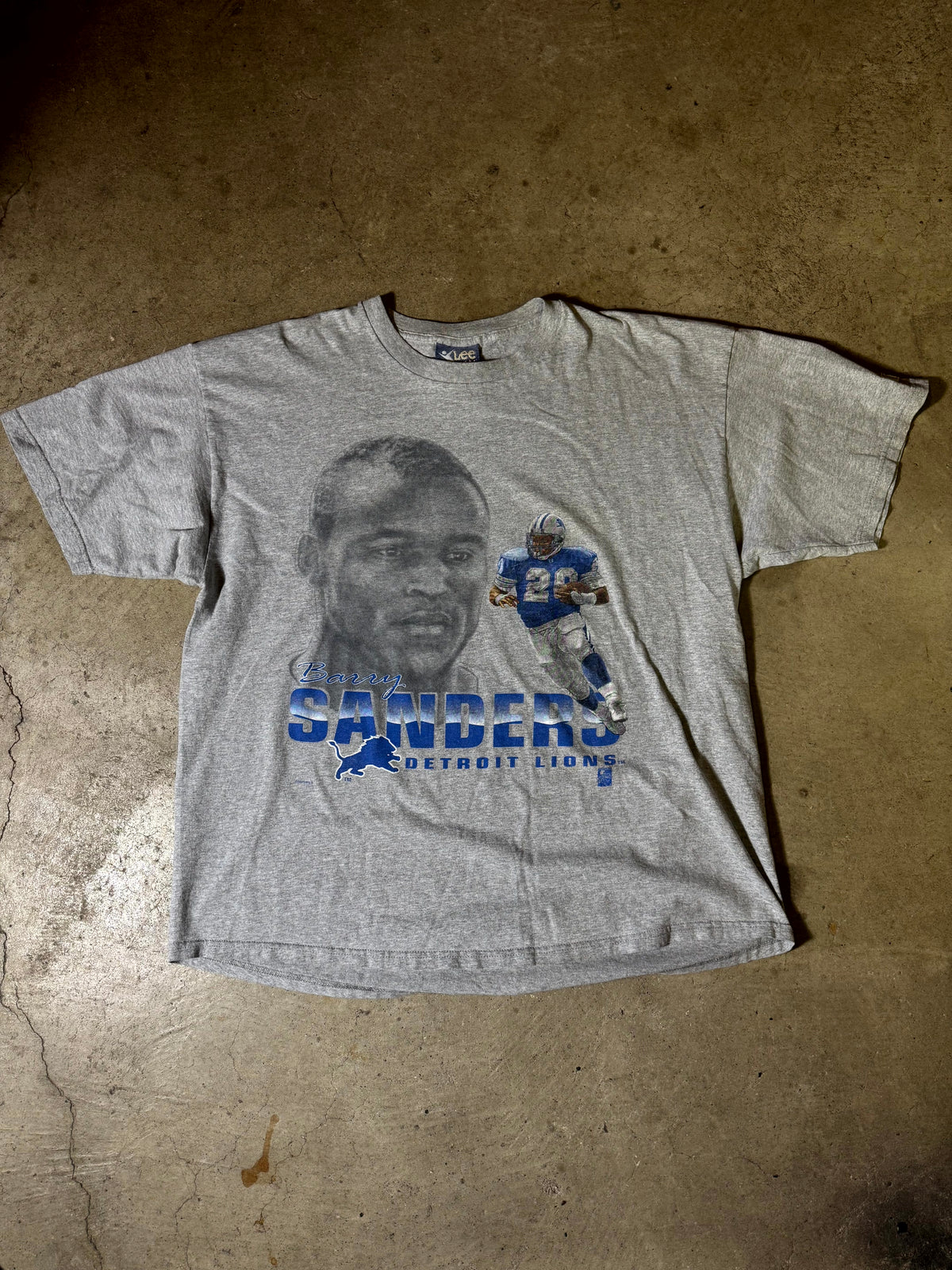90s Detroit Lions Barry Sanders Tee-XXL