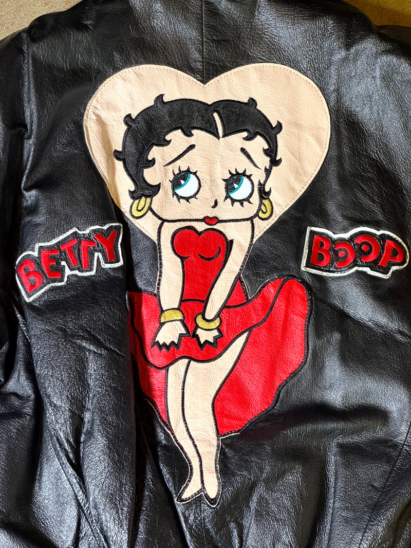 90s Betty Boop  Leather Jacket-S