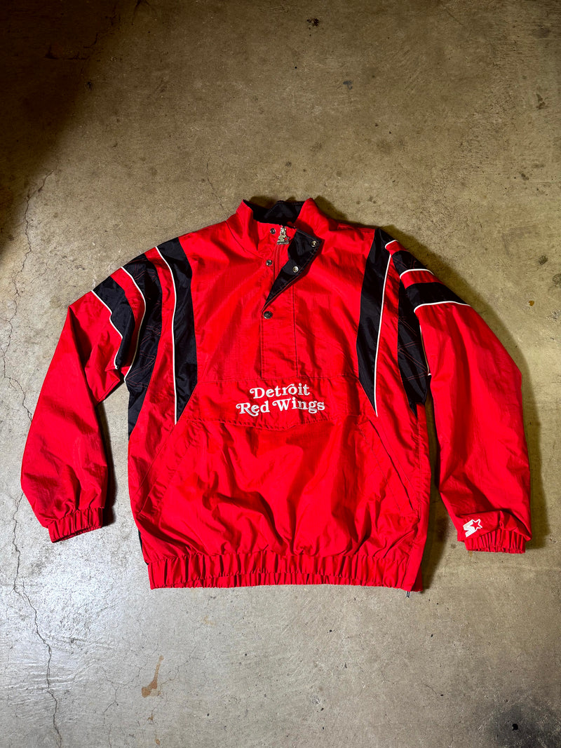90s Starter Detroit Red Wings Quarter zip windbreaker-L